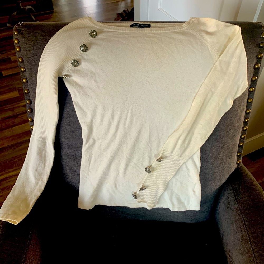 Posh sweater. Creamy with sparkle